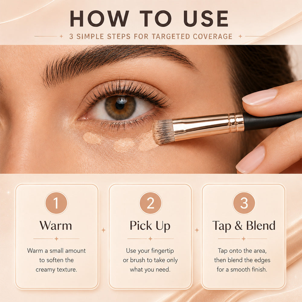 3-Color Full Coverage Concealer | Hydrating Coverage That Looks Like Skin