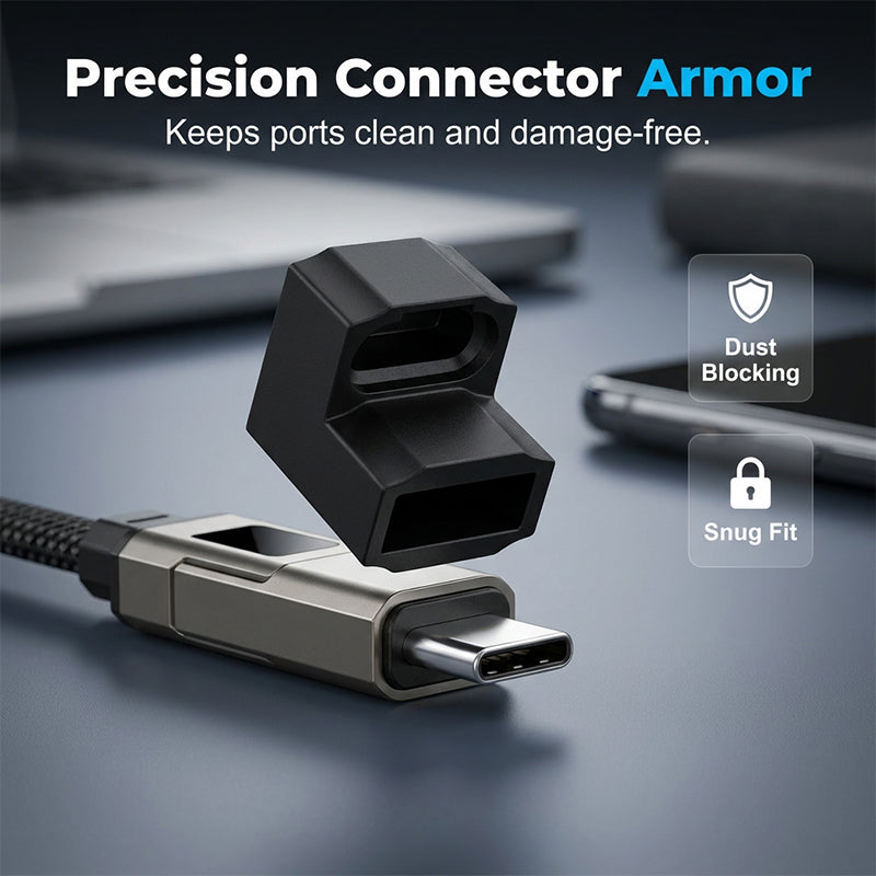 🔋4-in-1 Digital Display Keychain Charging Cable