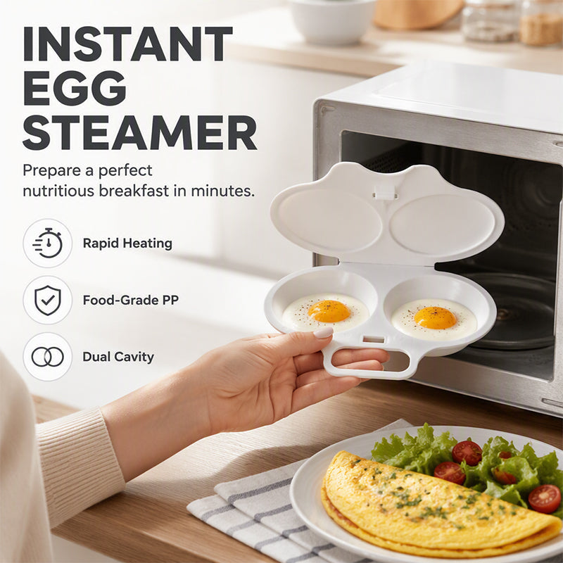 🆙🆙🆙🥚 2026 BESTSELLER 🥳 Microwave Egg Poacher – Two-Egg Design, Non-Stick Surface & Easy to Clean. Uses Less Oil Than Frying – Stock Up & Save Today! 🏠