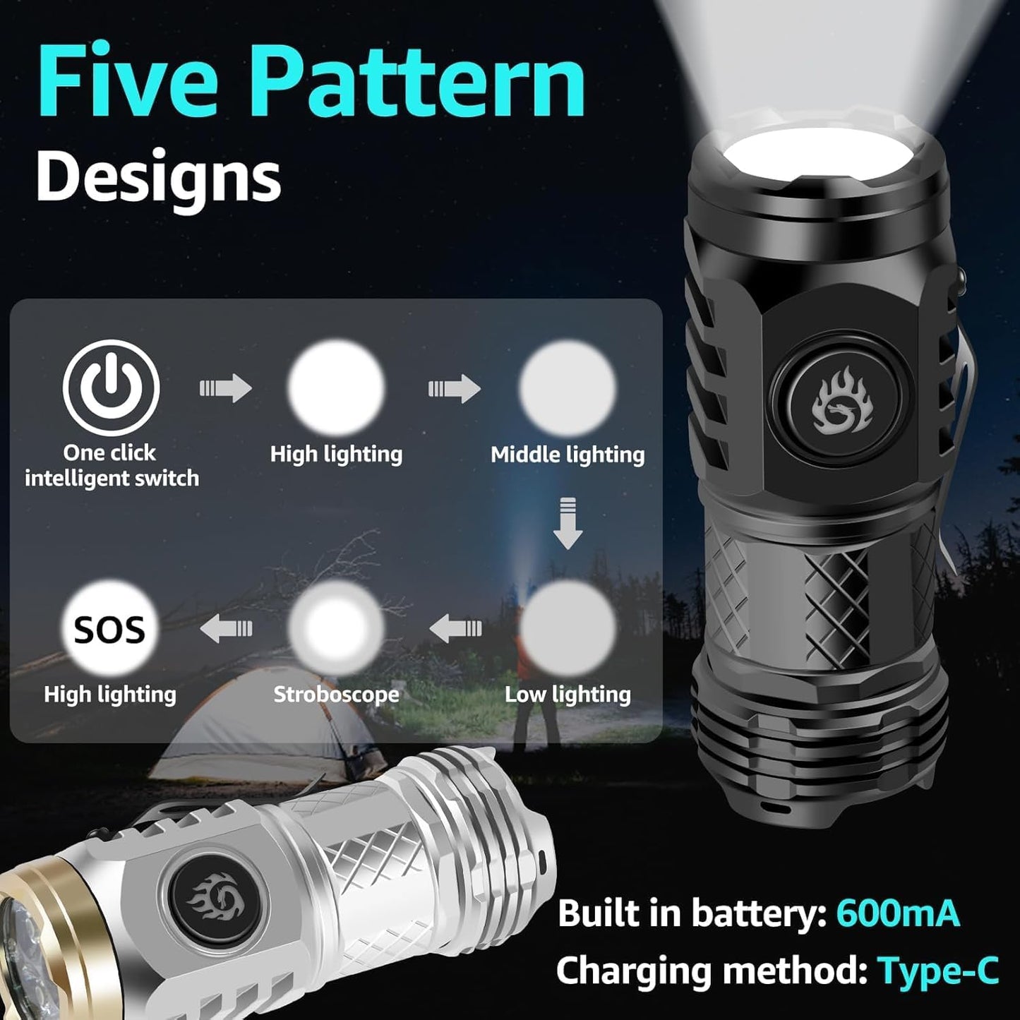 ✨🔦Three-Eyed Monster Mini Flashlight🧰— Ultra-Bright Rechargeable LED Torch | Compact, Long-Range & Water-Resistant