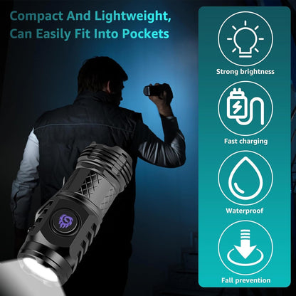 ✨🔦Three-Eyed Monster Mini Flashlight🧰— Ultra-Bright Rechargeable LED Torch | Compact, Long-Range & Water-Resistant