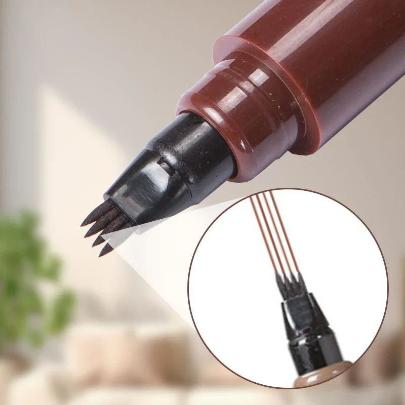 🌸✨4-Tip Microblade Pen for Brows & Beards – Waterproof, Smudge-Proof & Natural Look