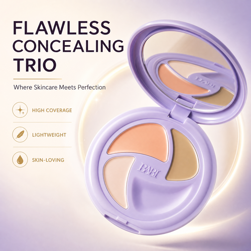 ✨3-Color Full Coverage Concealer Palette – Covers Dark Circles, Acne Marks, Fine Lines & Age Spots