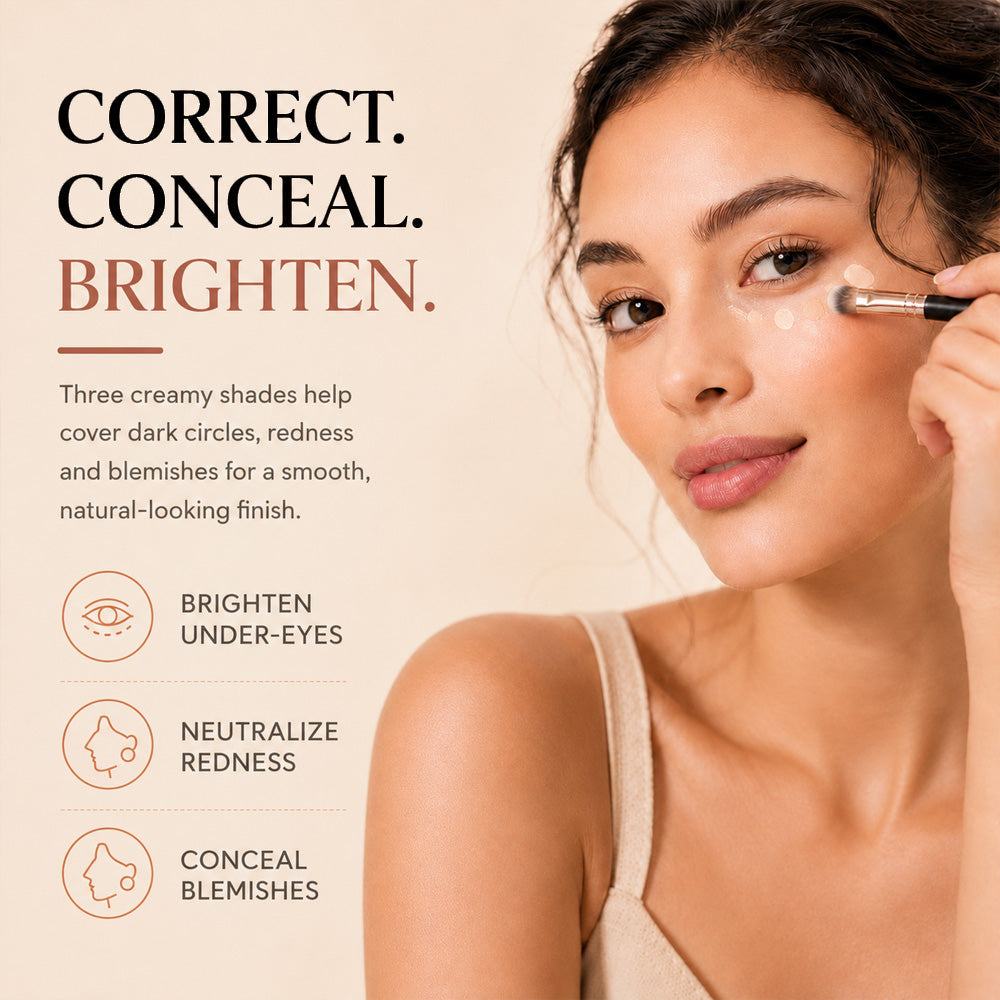 3-Color Full Coverage Concealer | Hydrating Coverage That Looks Like Skin