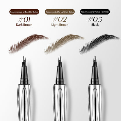 ✨👁️Waterproof Ultra-Fine 2-Tip Fork Eyebrow Pen🪶 – Natural Hair-Like Strokes, Smudge-Proof & Long-Lasting