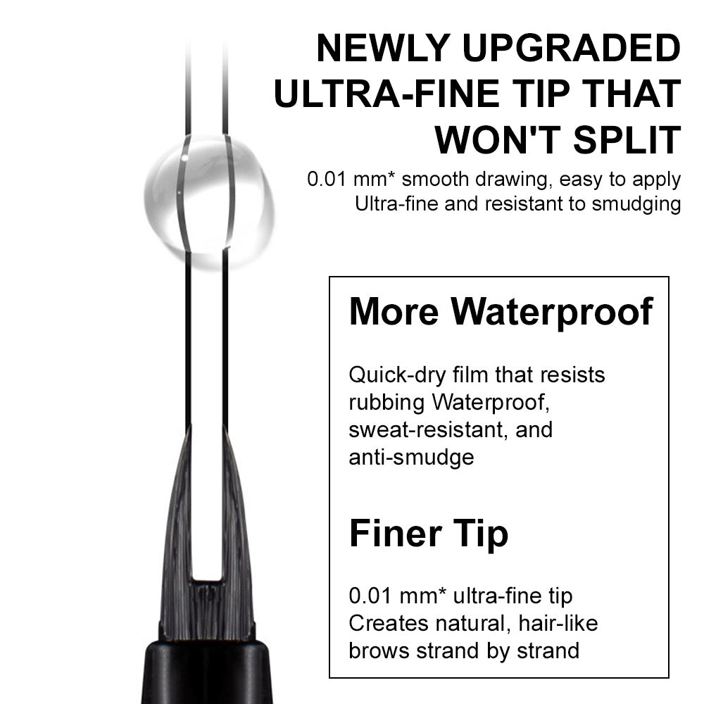 ✨👁️Waterproof Ultra-Fine 2-Tip Fork Eyebrow Pen🪶 – Natural Hair-Like Strokes, Smudge-Proof & Long-Lasting