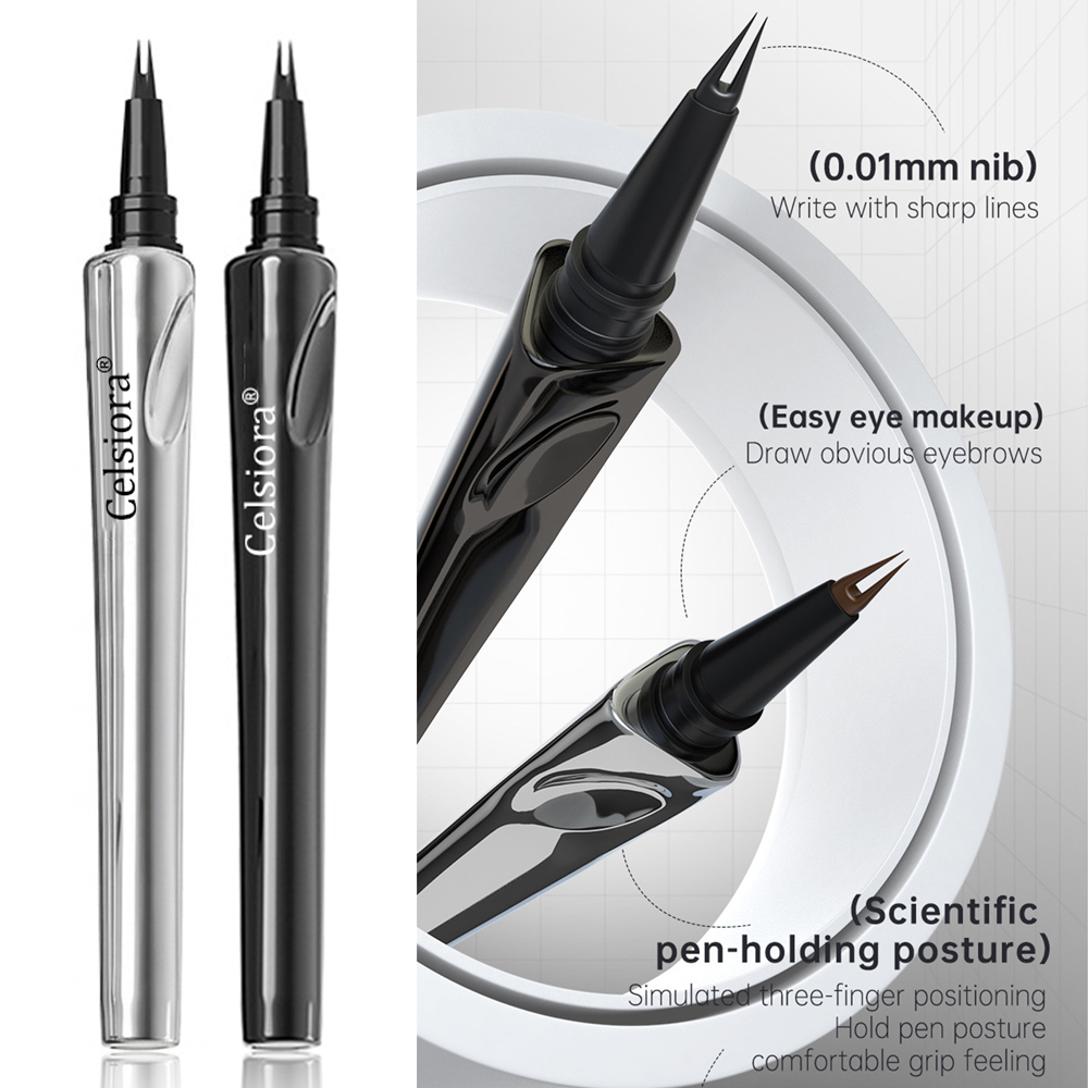 ✨👁️Waterproof Ultra-Fine 2-Tip Fork Eyebrow Pen🪶 – Natural Hair-Like Strokes, Smudge-Proof & Long-Lasting