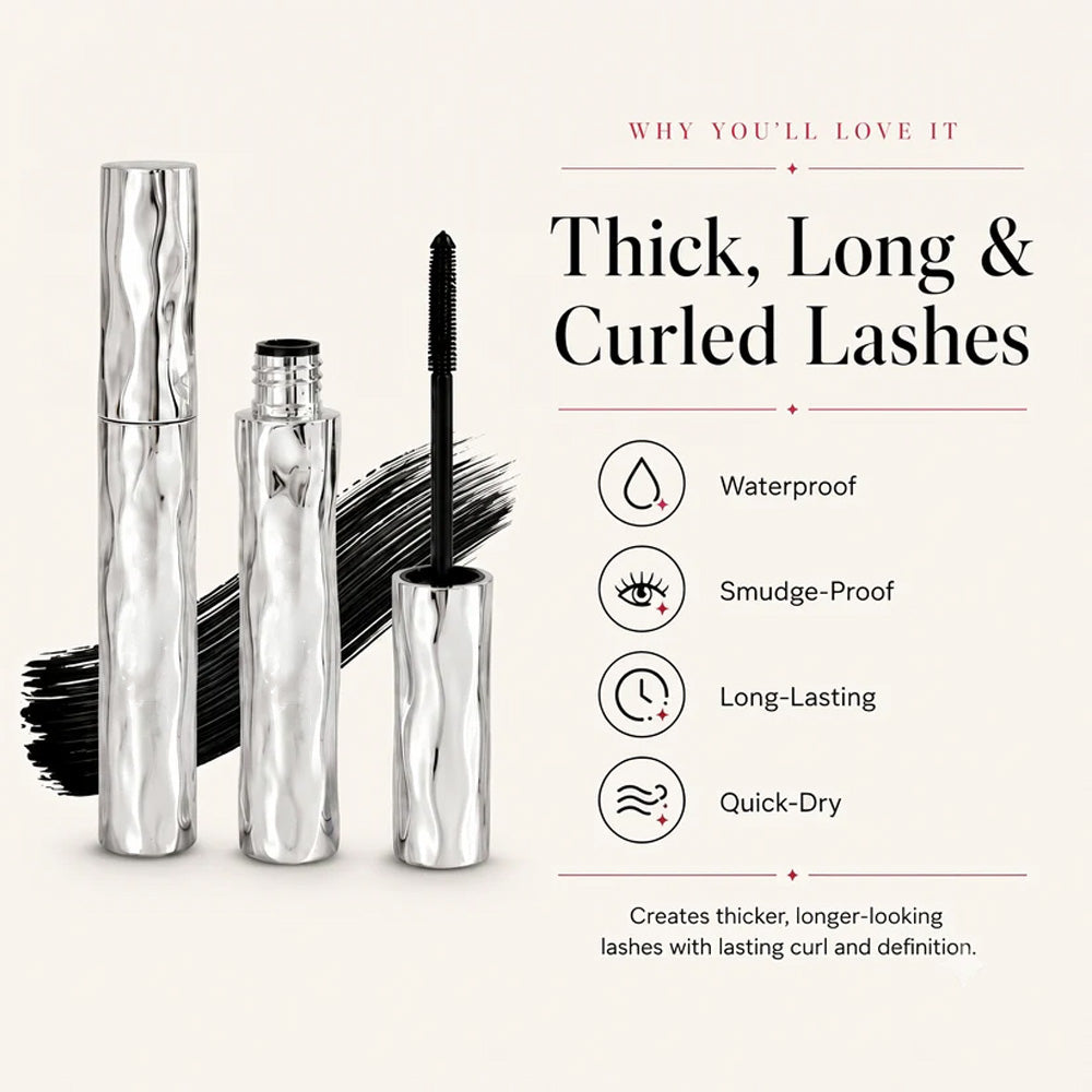 🤩Waterproof Fibre Mascara🌟🌟 – Volume & Length without Clumping for Dramatic Moments