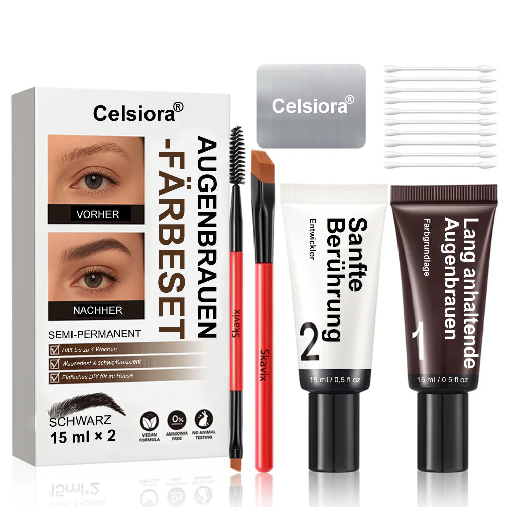 ✨💖 Celsiora® Eyebrow Tint Kit,Long-lasting Waterproof Sweat-proof