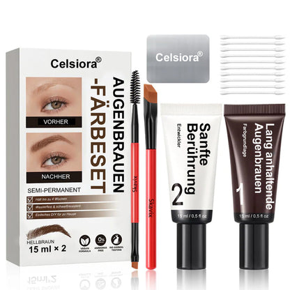 ✨💖 Celsiora® Eyebrow Tint Kit,Long-lasting Waterproof Sweat-proof