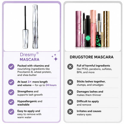 🌟Waterproof Fibre Mascara🦄 – Volume & Length without Clumping for Dramatic Moments