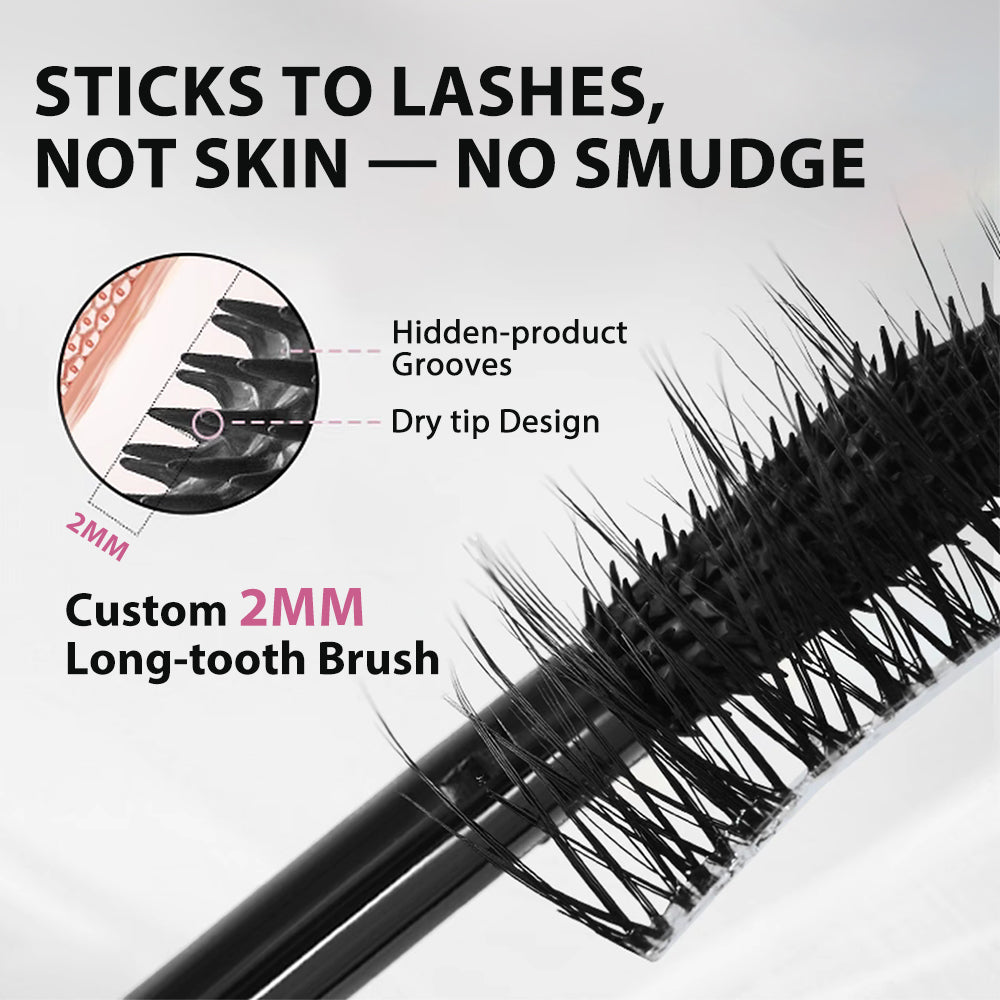 ✨👁️ Dual-Ended Waterproof Mascara for Volume, Length & Curl 🧚🏻‍♀️— Clump-Free Fuller, Longer Lashes in 2 Easy Steps