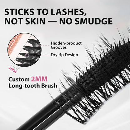 ✨👁️ Dual-Ended Waterproof Mascara for Volume, Length & Curl 🧚🏻‍♀️— Clump-Free Fuller, Longer Lashes in 2 Easy Steps