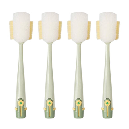 🧽🫧Multifunktionale 5-in-1 Flaschenbürste – Ideal zur Reinigung von Becherdeckeln & für Küchenarbeiten im Haushalt