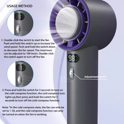 🌬️❄️Portable Handheld Fan🍃, USB Rechargeable Cooling Fan, Adjustable Fan for Home Office School Travel