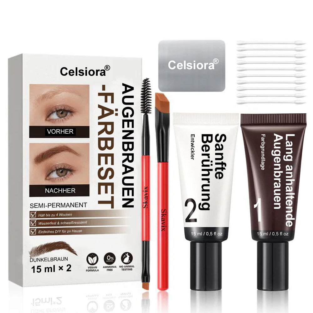✨💖 Celsiora® Eyebrow Tint Kit,Long-lasting Waterproof Sweat-proof