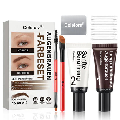 ✨💖 Celsiora® Eyebrow Tint Kit,Long-lasting Waterproof Sweat-proof