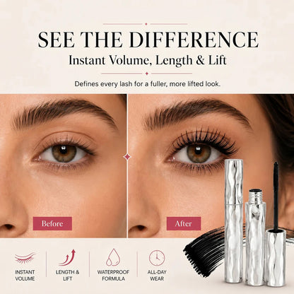 🤩Waterproof Fibre Mascara🌟🌟 – Volume & Length without Clumping for Dramatic Moments