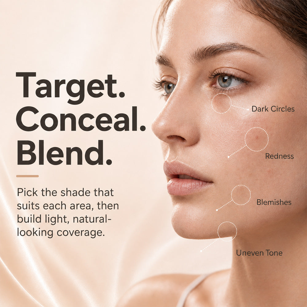3-Color Full Coverage Concealer | Hydrating Coverage That Looks Like Skin