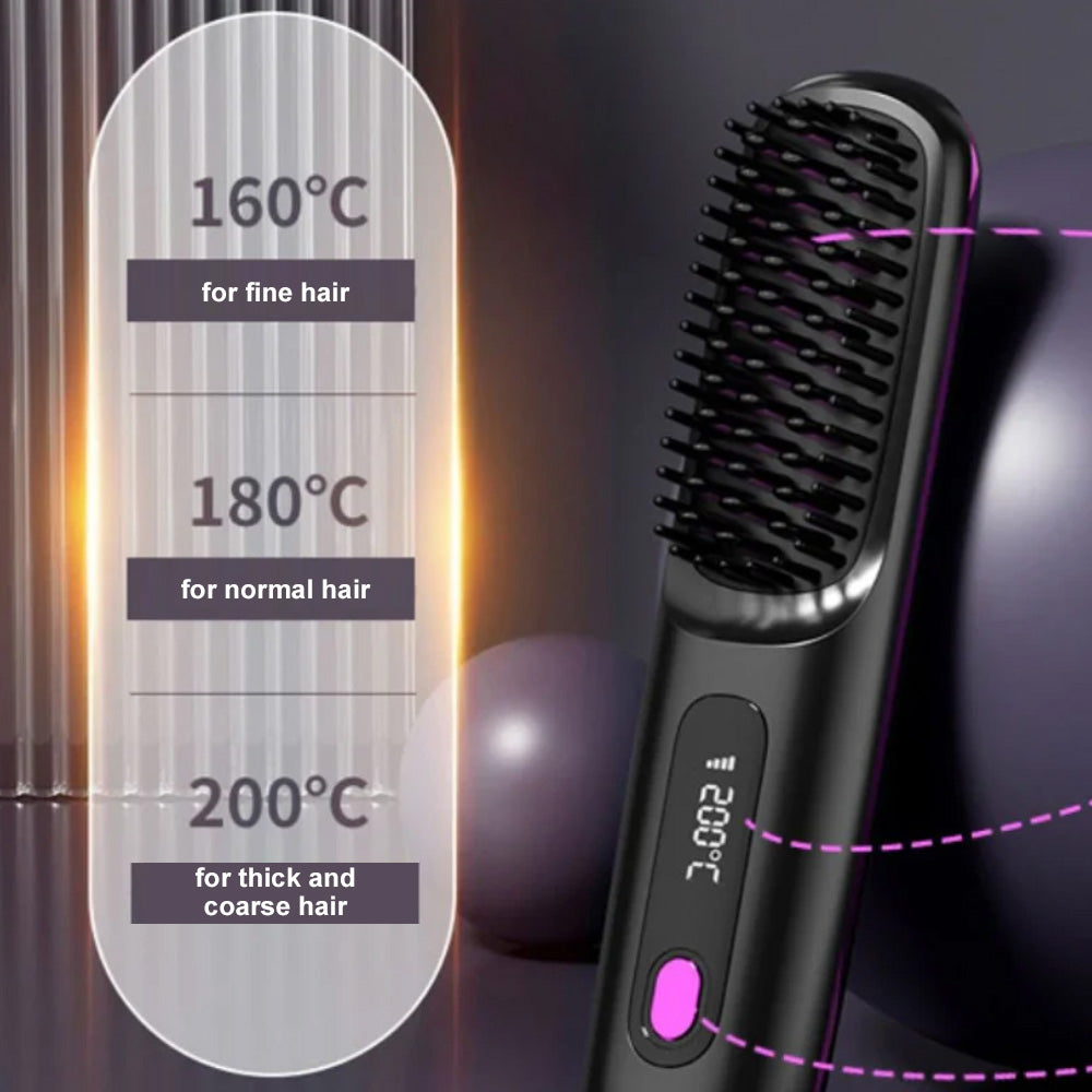 ⚡🪮The First Smart Styling Brush for Short Hair🪄 – Precise, Safe & Effortless