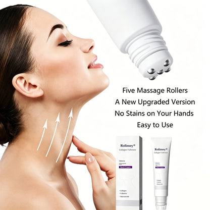 Rolimey® Neck Firming Roller Cream 🪄| Collagen & Hyaluronic Acid Anti-Ageing Cream for Wrinkles, Sagging Skin & Double Chin