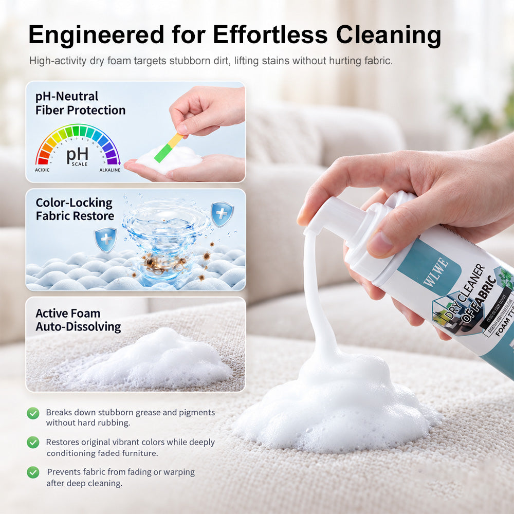 ⚡2026 BESTSELLER🥳 Powerful Foam Cleaner for Fabrics – 30s Stain Removal, 99% Bacteria Killed & Easy to Use. Deep Cleans Without Harsh Scrubbing – Stock Up & Save Today!