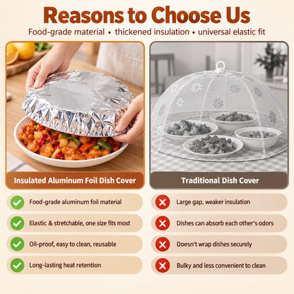🔥2026 MUST-HAVE🥳 Reusable Food Covers🍽️ – Keep Food Fresh & Warm, Help Keep Flies & Dust Away. Fits All Kinds of Containers – Stock Up & Save Today!