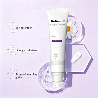 Rolimey® Neck Firming Roller Cream 🪄| Collagen & Hyaluronic Acid Anti-Ageing Cream for Wrinkles, Sagging Skin & Double Chin