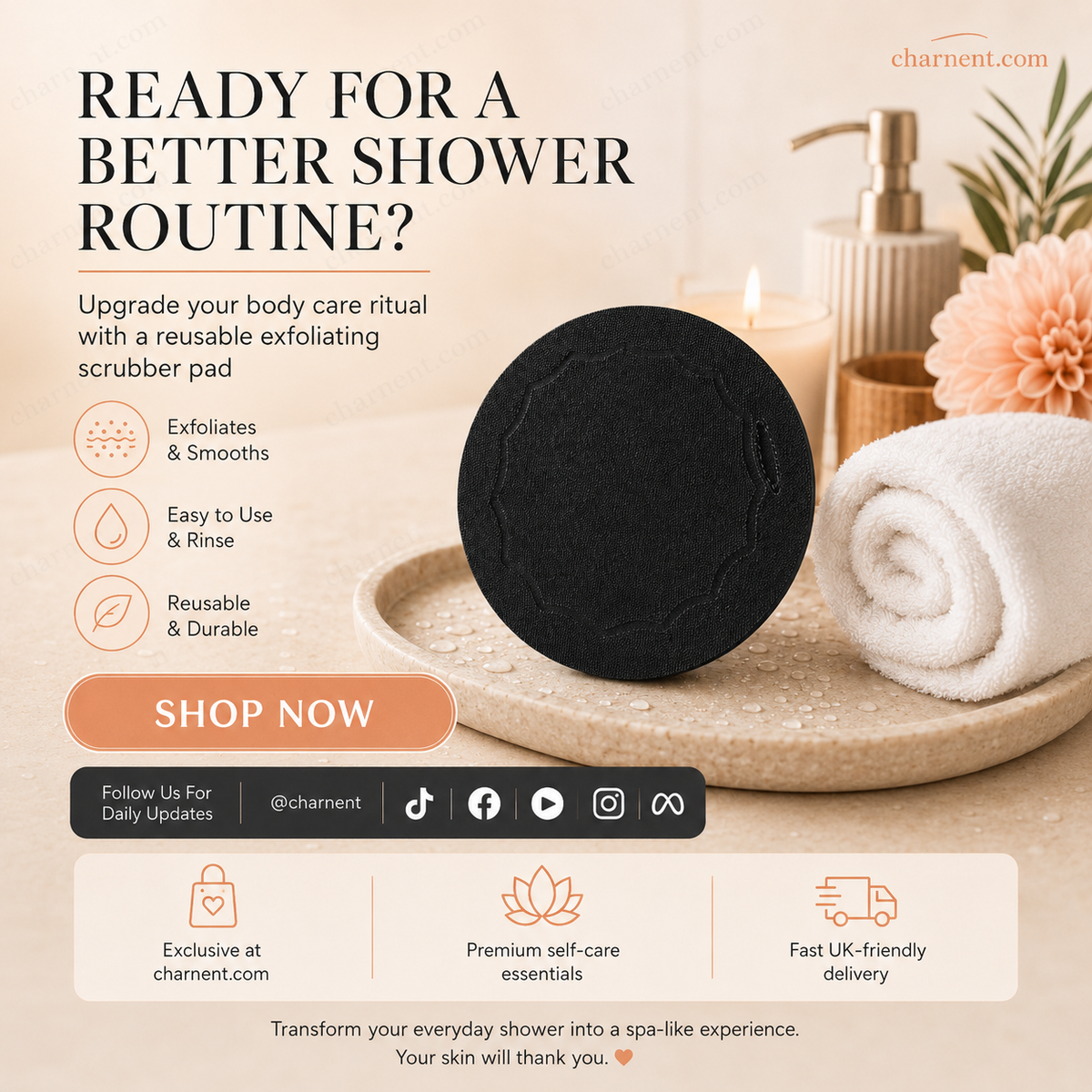 ⏰Last Day Buy 1 Get 1 Free💦 Scrub Bath Pads – Gently exfoliate, unclog pores, reveal brighter skin. Durable rubber, easy to rinse. A little scrub goes a long way! ✨🛀