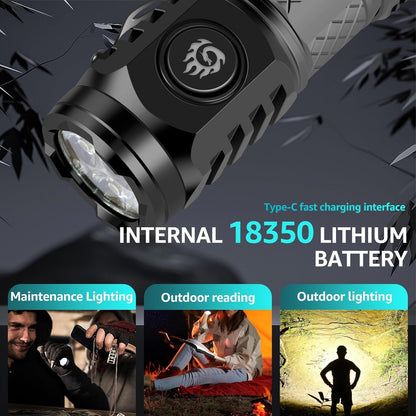✨🔦Three-Eyed Monster Mini Flashlight🧰— Ultra-Bright Rechargeable LED Torch | Compact, Long-Range & Water-Resistant