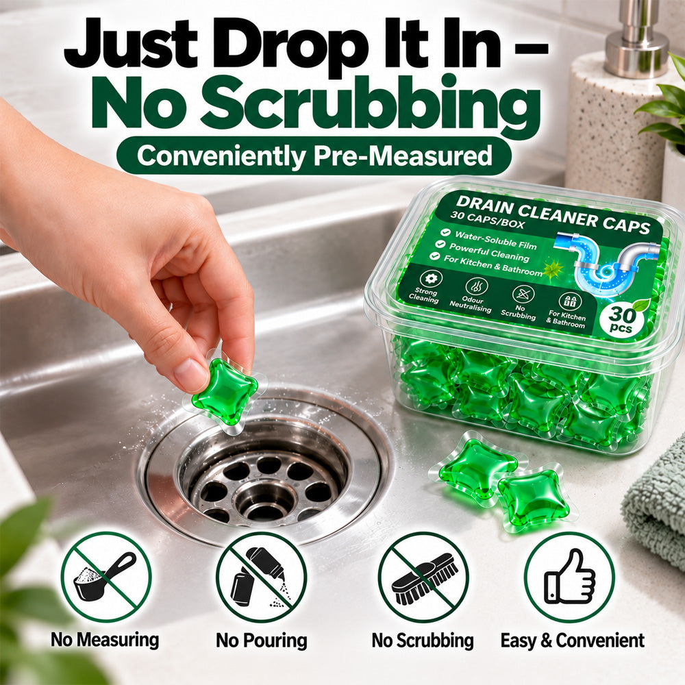 🆙🆙🆙✅ 30 Drain Cleaner Capsules – Tackles Hair, Grease & Blockages in Just 5 Minutes