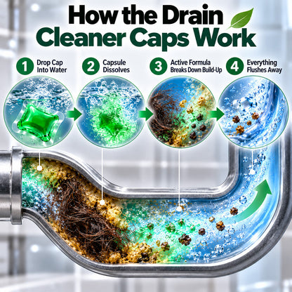 🆙🆙🆙✅ 30 Drain Cleaner Capsules – Tackles Hair, Grease & Blockages in Just 5 Minutes