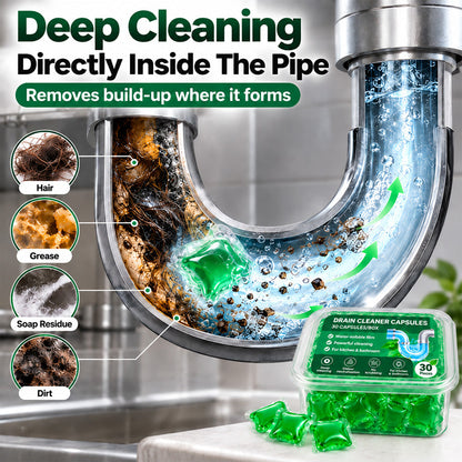 🆙🆙🆙✅ 30 Drain Cleaner Capsules – Tackles Hair, Grease & Blockages in Just 5 Minutes
