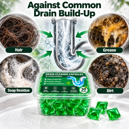 🆙🆙🆙✅ 30 Drain Cleaner Capsules – Tackles Hair, Grease & Blockages in Just 5 Minutes